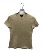 theoryセオリー）の古着「METALLIC CUPRO SLIM CREW」｜ゴールド