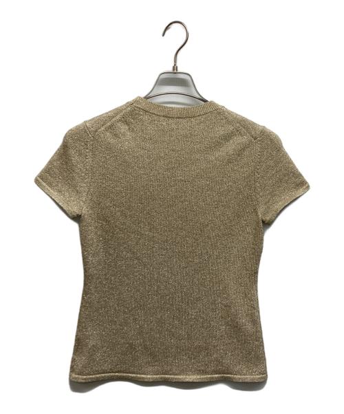theory（セオリー）theory (セオリー) METALLIC CUPRO SLIM CREW ゴールド サイズ:Sの古着・服飾アイテム