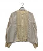 RIM.ARKリムアーク）の古着「Sheer sleeve pintuck SH」｜ベージュ