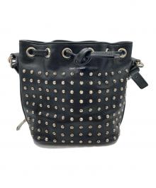 Saint Laurent Paris（サンローランパリ）の古着「スタッズ巾着バッグ」｜ブラック