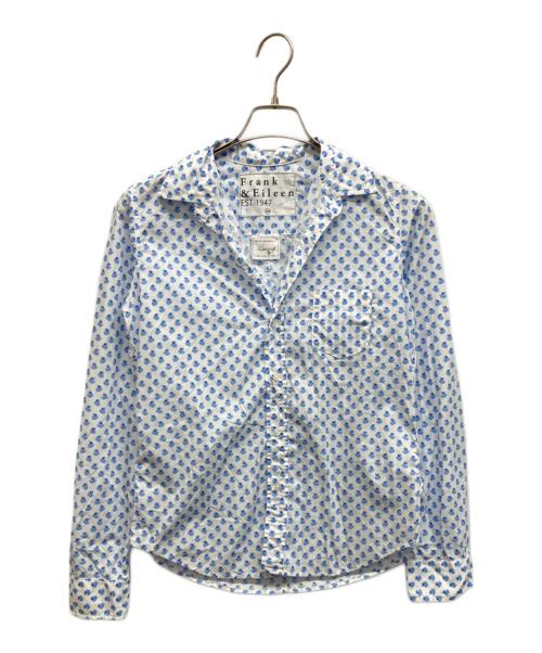 Frank&Eileen（フランクアンドアイリーン）Frank&Eileen (フランクアンドアイリーン) アヒル柄シャツ ホワイト×ブルー サイズ:XSの古着・服飾アイテム