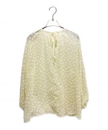 BALLSEY（ボールジィ）の古着「ドットフラワージャカード ボリュームギャザープルオーバー」｜アイボリー