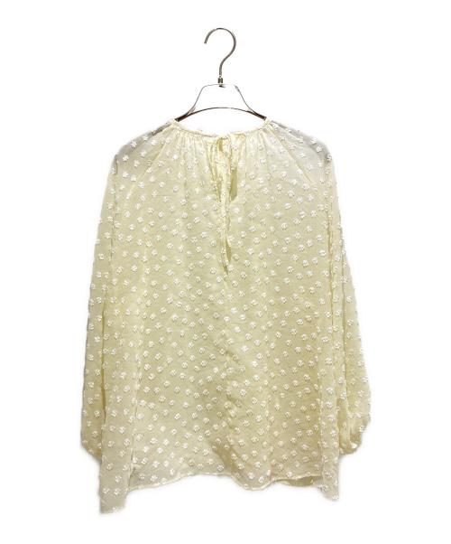 BALLSEY（ボールジィ）BALLSEY (ボールジィ) ドットフラワージャカード ボリュームギャザープルオーバー アイボリー サイズ:36 未使用品の古着・服飾アイテム