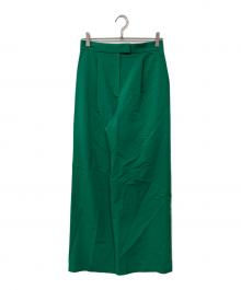 BALLSEY（ボールジィ）の古着「リネンレーヨンストレッチ タックストレートパンツ」｜グリーン