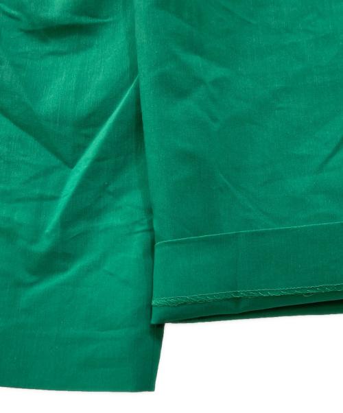 BALLSEY（ボールジィ）BALLSEY (ボールジィ) リネンレーヨンストレッチ タックストレートパンツ グリーン サイズ:38 未使用品の古着・服飾アイテム