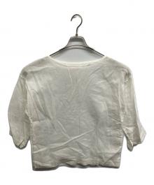 45R（フォーティファイブ・アール）の古着「いろいろ素材の馬比古ブラウス」｜ホワイト