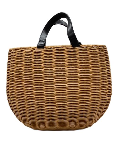 kurashi&trips publishing（クラシアンドトリップス パブリッシング）kurashi&trips publishing (クラシアンドトリップス パブリッシング) ころんと丸いカゴバッグ ブラウン×ブラックの古着・服飾アイテム