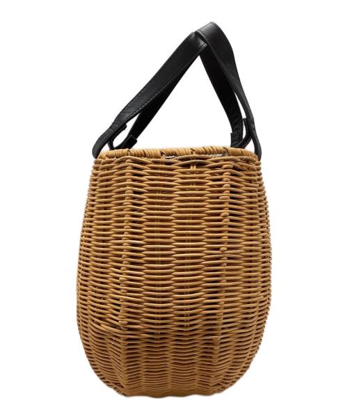 kurashi&trips publishing（クラシアンドトリップス パブリッシング）kurashi&trips publishing (クラシアンドトリップス パブリッシング) ころんと丸いカゴバッグ ブラウン×ブラックの古着・服飾アイテム