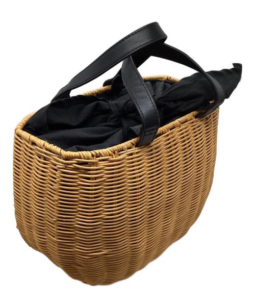 kurashi&trips publishing（クラシアンドトリップス パブリッシング）kurashi&trips publishing (クラシアンドトリップス パブリッシング) ころんと丸いカゴバッグ ブラウン×ブラックの古着・服飾アイテム