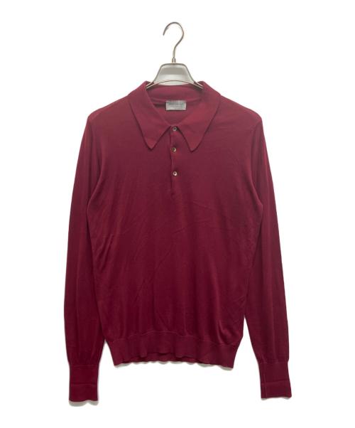 JOHN SMEDLEY（ジョンスメドレー）JOHN SMEDLEY (ジョンスメドレー) シーアイランドコットン ニットポロ ワインレッド サイズ:sの古着・服飾アイテム