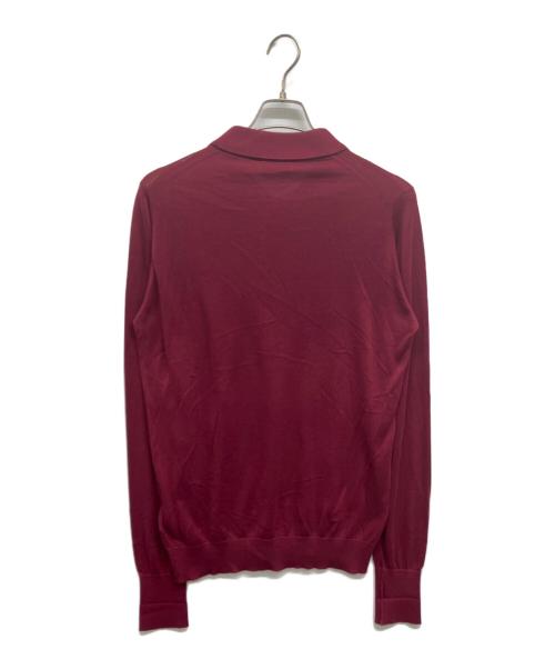 JOHN SMEDLEY（ジョンスメドレー）JOHN SMEDLEY (ジョンスメドレー) シーアイランドコットン ニットポロ ワインレッド サイズ:sの古着・服飾アイテム