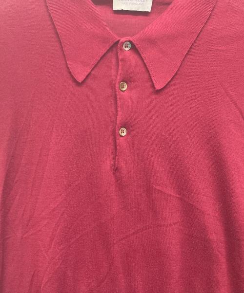 JOHN SMEDLEY（ジョンスメドレー）JOHN SMEDLEY (ジョンスメドレー) シーアイランドコットン ニットポロ ワインレッド サイズ:sの古着・服飾アイテム