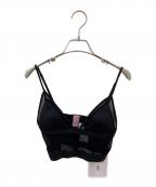 FETICOフェティコ）の古着「SATIN ＆ MESH COMBINED CAMI TOP」｜ブラック