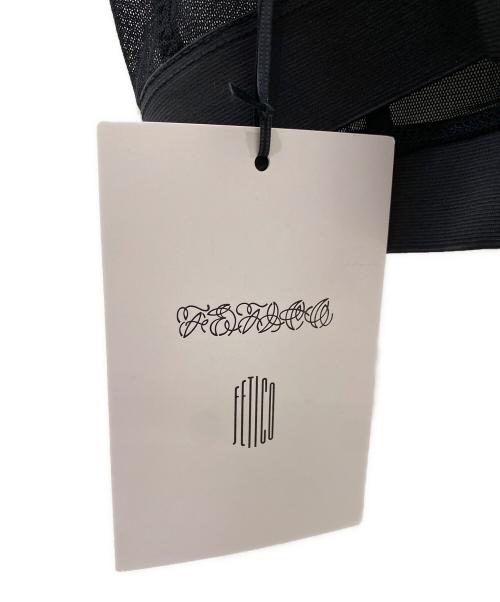 FETICO（フェティコ）FETICO (フェティコ) SATIN ＆ MESH COMBINED CAMI TOP ブラック サイズ:1の古着・服飾アイテム