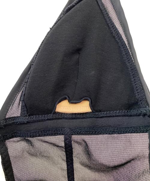 FETICO（フェティコ）FETICO (フェティコ) SATIN ＆ MESH COMBINED CAMI TOP ブラック サイズ:1の古着・服飾アイテム