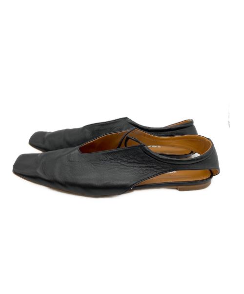 Pippichic（ピッピシック）Pippichic (ピッピシック) SQUARE TOE FLAT SHOES ブラック サイズ:37の古着・服飾アイテム