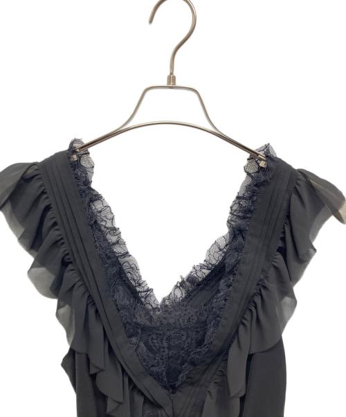 HER LIP TO（ハーリップトゥ）HER LIP TO (ハーリップトゥ) Maison Lace-Trimmed Playsuit ブラック サイズ:M 未使用品の古着・服飾アイテム