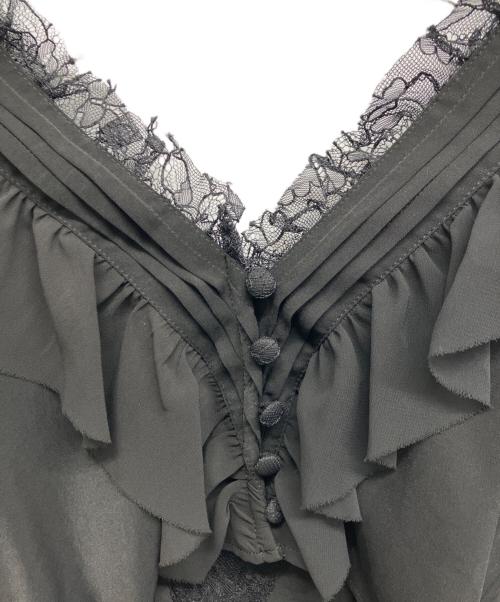 HER LIP TO（ハーリップトゥ）HER LIP TO (ハーリップトゥ) Maison Lace-Trimmed Playsuit ブラック サイズ:M 未使用品の古着・服飾アイテム