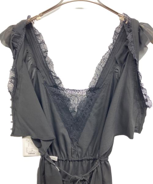 HER LIP TO（ハーリップトゥ）HER LIP TO (ハーリップトゥ) Maison Lace-Trimmed Playsuit ブラック サイズ:M 未使用品の古着・服飾アイテム