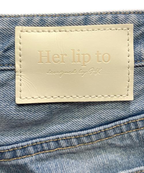HER LIP TO（ハーリップトゥ）HER LIP TO (ハーリップトゥ) Tokyo High Rise Jeans インディゴ サイズ:26 未使用品の古着・服飾アイテム