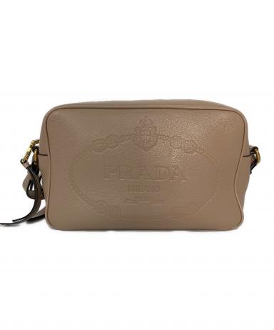 PRADA 刺繍ショルダーバッグ ベージュ 中古・古着通販】PRADA (プラダ) ショルダーバッグ ベージュ｜ブランド