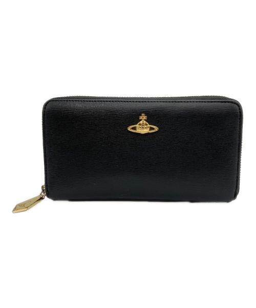 Vivienne Westwood（ヴィヴィアンウエストウッド）Vivienne Westwood (ヴィヴィアンウエストウッド) ラウンドファスナー財布 ブラックの古着・服飾アイテム