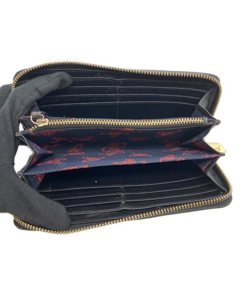 Vivienne Westwood（ヴィヴィアンウエストウッド）Vivienne Westwood (ヴィヴィアンウエストウッド) ラウンドファスナー財布 ブラックの古着・服飾アイテム