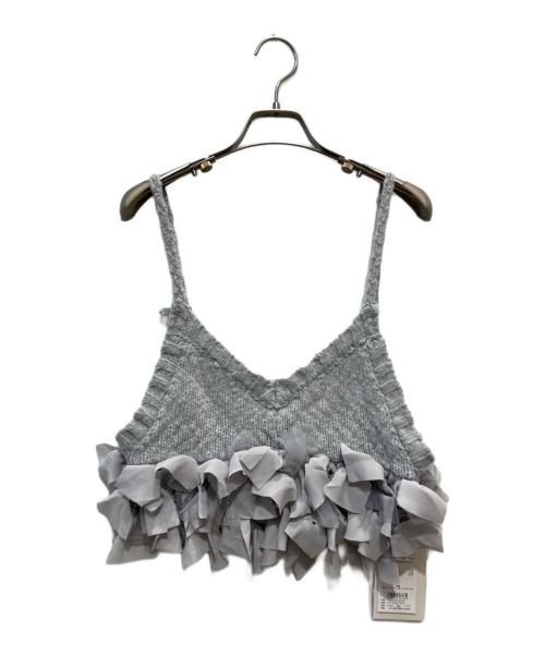 J1U by LA BELLE ETUDE（ジユウバイラベルエチュード）J1U by LA BELLE ETUDE (ジユウバイラベルエチュード) メニーリボンニットビスチェ グレー サイズ:FREE 未使用品の古着・服飾アイテム