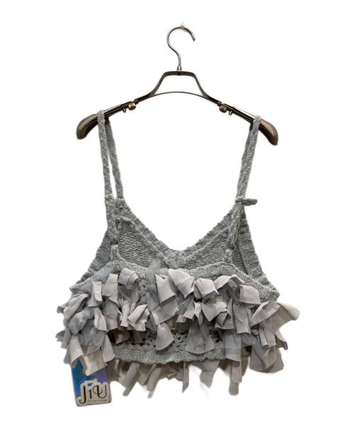 J1U by LA BELLE ETUDE（ジユウバイラベルエチュード）J1U by LA BELLE ETUDE (ジユウバイラベルエチュード) メニーリボンニットビスチェ グレー サイズ:FREE 未使用品の古着・服飾アイテム