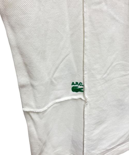 LACOSTE（ラコステ）LACOSTE (ラコステ) A.P.C. (アーペーセー) パッチワークポロシャツ ホワイト サイズ:Sの古着・服飾アイテム