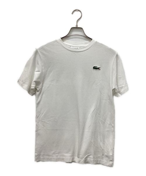 LACOSTE（ラコステ）LACOSTE (ラコステ) ピケクルーネックTシャツ ホワイト サイズ:Sの古着・服飾アイテム