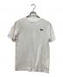 LACOSTE（ラコステ）の古着「ピケクルーネックTシャツ」｜ホワイト