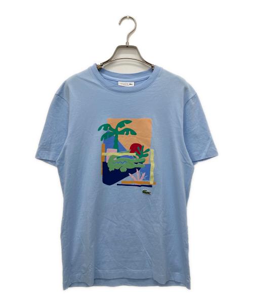 LACOSTE（ラコステ）LACOSTE (ラコステ) プリントTシャツ ブルー サイズ:Sの古着・服飾アイテム