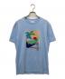 LACOSTE（ラコステ）の古着「プリントTシャツ」｜ブルー