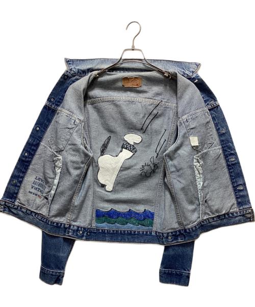 LEVI'S AUTHORIZED VINTAGE（リーバイス オーソライズド ヴィンテージ）LEVI'S AUTHORIZED VINTAGE (リーバイス オーソライズド ヴィンテージ) PEANUTS (ピーナッツ) デニムトラッカージャケット インディゴ サイズ:Mの古着・服飾アイテム