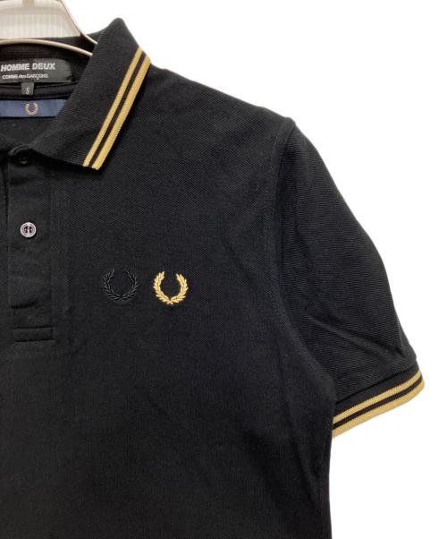 COMME des GARCONS HOMME DEUX（コムデギャルソン オム ドゥ）COMME des GARCONS HOMME DEUX (コムデギャルソン オム ドゥ) FRED PERRY (フレッドペリー) ポロシャツ ブラック サイズ:Sの古着・服飾アイテム