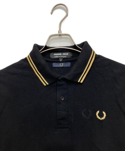 COMME des GARCONS HOMME DEUX（コムデギャルソン オム ドゥ）COMME des GARCONS HOMME DEUX (コムデギャルソン オム ドゥ) FRED PERRY (フレッドペリー) ポロシャツ ブラック サイズ:Sの古着・服飾アイテム