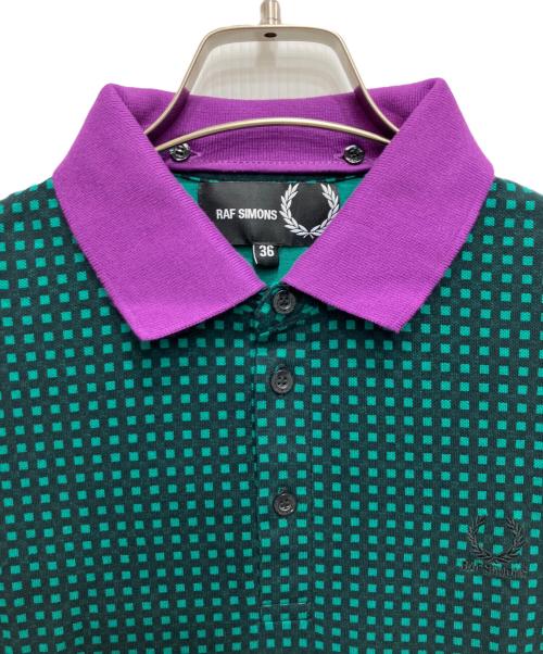 RAF SIMONS（ラフシモンズ）RAF SIMONS (ラフシモンズ) FRED PERRY (フレッドペリー) ポロシャツ グリーン サイズ:36の古着・服飾アイテム