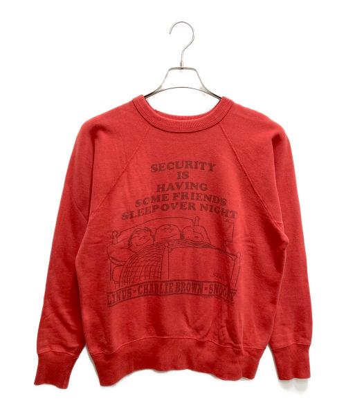 WAREHOUSE（ウエアハウス）WAREHOUSE (ウエアハウス) PEANUTS (ピーナッツ) ラグランスウェット レッド サイズ:Mの古着・服飾アイテム