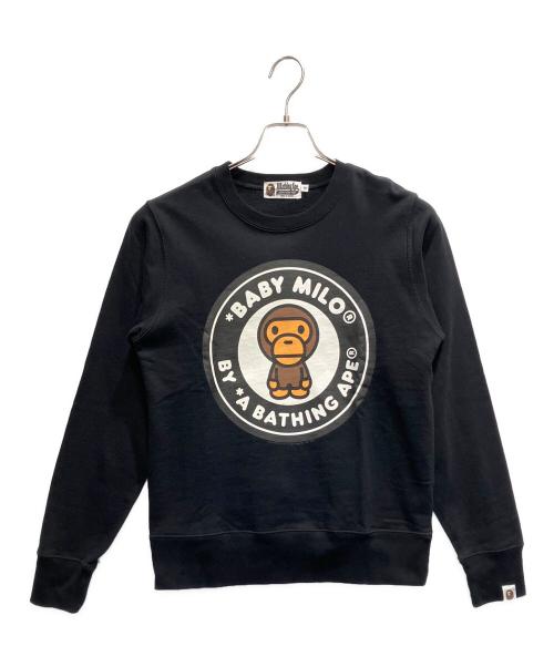 A BATHING APE（アベイシングエイプ）A BATHING APE (アベイシングエイプ) クルーネックスウェット ブラック サイズ:Sの古着・服飾アイテム