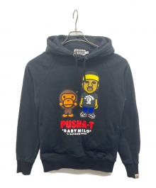 A BATHING APE×PUSHA-T（ア ベイシング エイプ）の古着「プルオーバーパーカー」｜ブラック