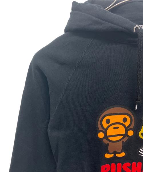 A BATHING APE（ア ベイシング エイプ）A BATHING APE (ア ベイシング エイプ) PUSHA-T プルオーバーパーカー ブラック サイズ:Mの古着・服飾アイテム