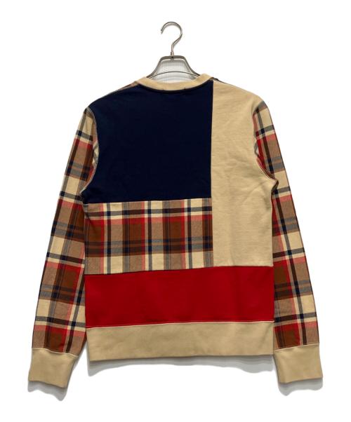 A BATHING APE（ア ベイシング エイプ）A BATHING APE (アベイシングエイプ) BAPE CHECK APE HEAD CREWNECK ベージュ サイズ:mの古着・服飾アイテム