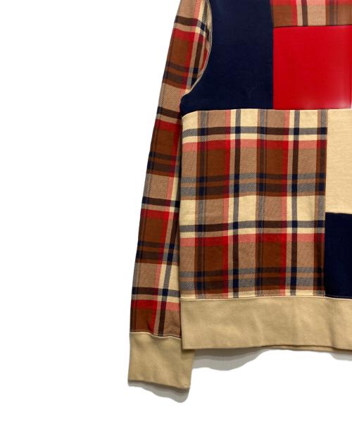 A BATHING APE（ア ベイシング エイプ）A BATHING APE (アベイシングエイプ) BAPE CHECK APE HEAD CREWNECK ベージュ サイズ:mの古着・服飾アイテム