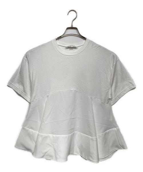 ENFOLD（エンフォルド）ENFOLD (エンフォルド) FLARE DOCKING T-SHIRT ホワイト サイズ:38の古着・服飾アイテム