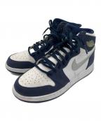 NIKEナイキ）の古着「AIR JORDAN 1 HIGH OG GS」｜ホワイト×ネイビー