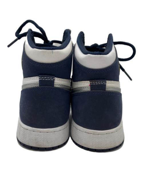 NIKE（ナイキ）NIKE (ナイキ) AIR JORDAN 1 HIGH OG GS ホワイト×ネイビー サイズ:24㎝の古着・服飾アイテム
