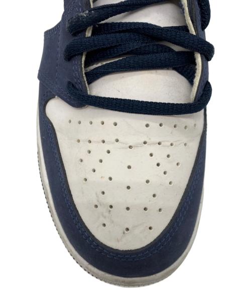 NIKE（ナイキ）NIKE (ナイキ) AIR JORDAN 1 HIGH OG GS ホワイト×ネイビー サイズ:24㎝の古着・服飾アイテム