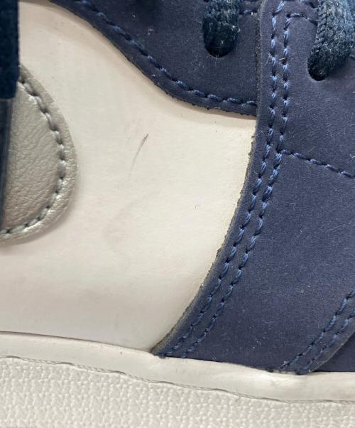 NIKE（ナイキ）NIKE (ナイキ) AIR JORDAN 1 HIGH OG GS ホワイト×ネイビー サイズ:24㎝の古着・服飾アイテム