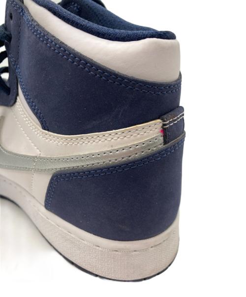 NIKE（ナイキ）NIKE (ナイキ) AIR JORDAN 1 HIGH OG GS ホワイト×ネイビー サイズ:24㎝の古着・服飾アイテム